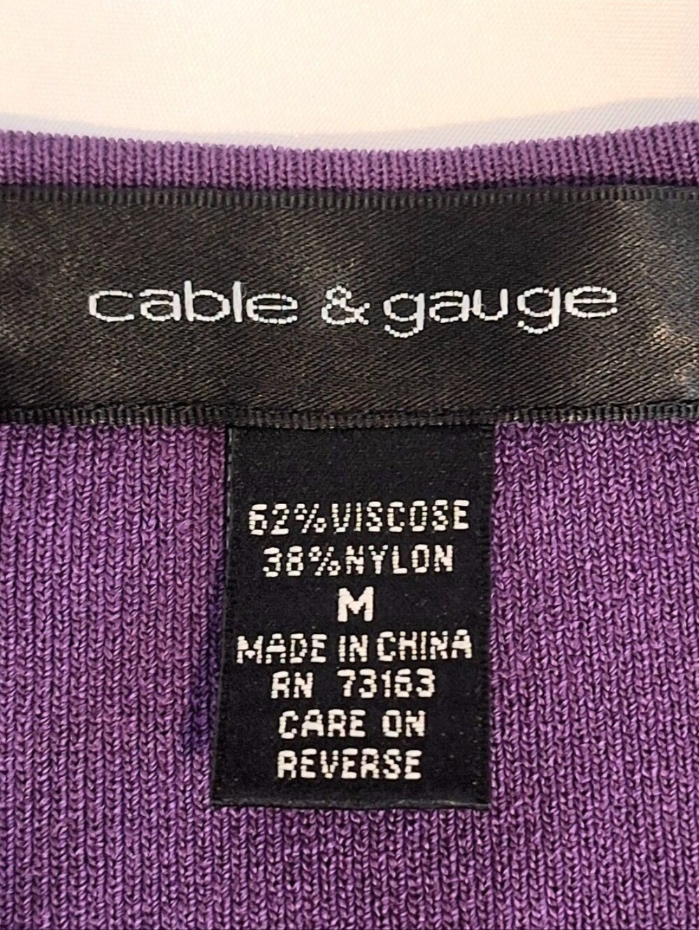 Cable & Gauge Purple Ribbed Square-Neck Tank - Picture 2 of 3